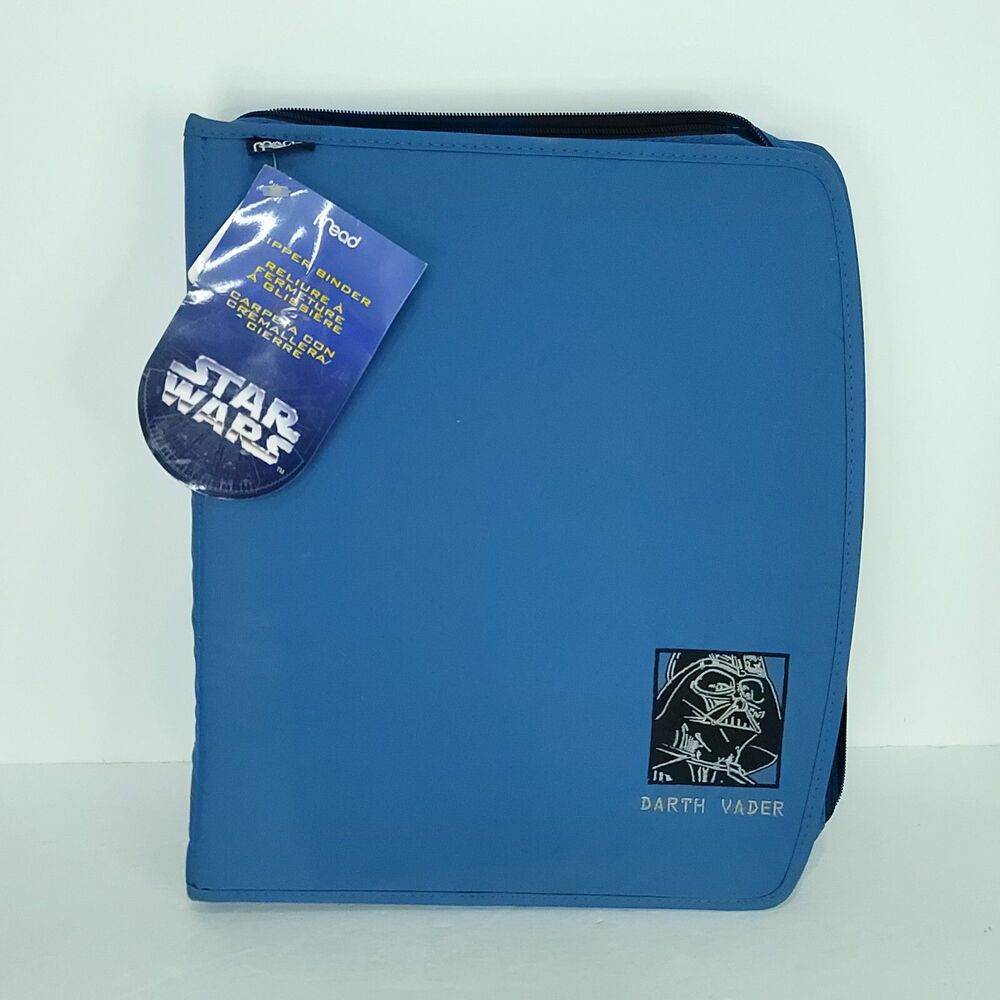 Mead Trapper Keeper 3 Ring Binder Star Wars Darth Vader Lucasfilms 1996 Blue NEW